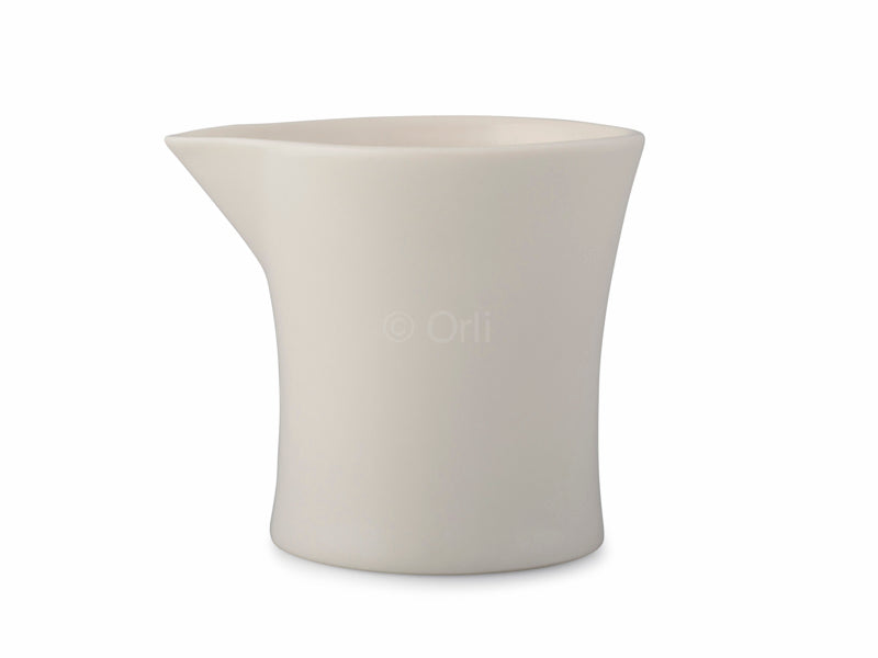 White Ceramic with pouring spout for massage candles