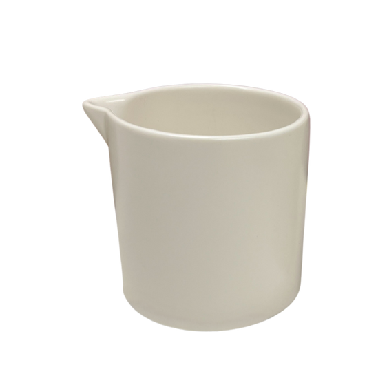 Matt white ceramic with pouring spout for massage candles
